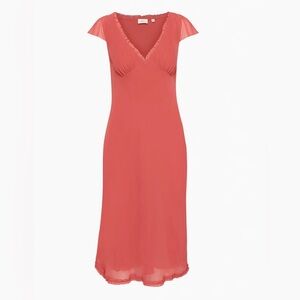 Aritzia Wilfred Camelot Dress in Rosy Red